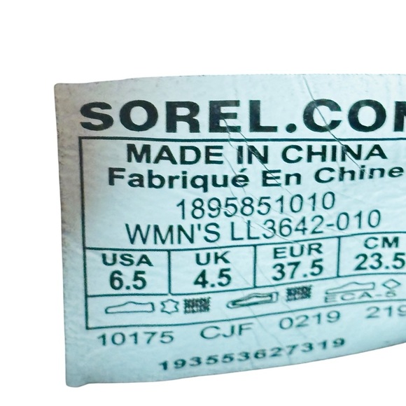 EUC Sorel Joan of Arctic Women’s 6.5 Black Wedge Bootie w/Silver Metallic heel - Picture 13 of 13